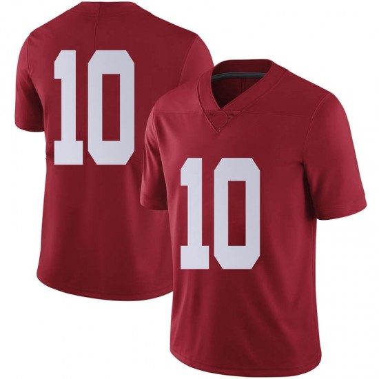 Alabama Crimson Tide Men's Mac Jones #10 No Name Crimson NCAA Nike Authentic Stitched College Football Jersey FX16Q88CL